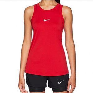Nike Dri-Fit Open Back Red Tank